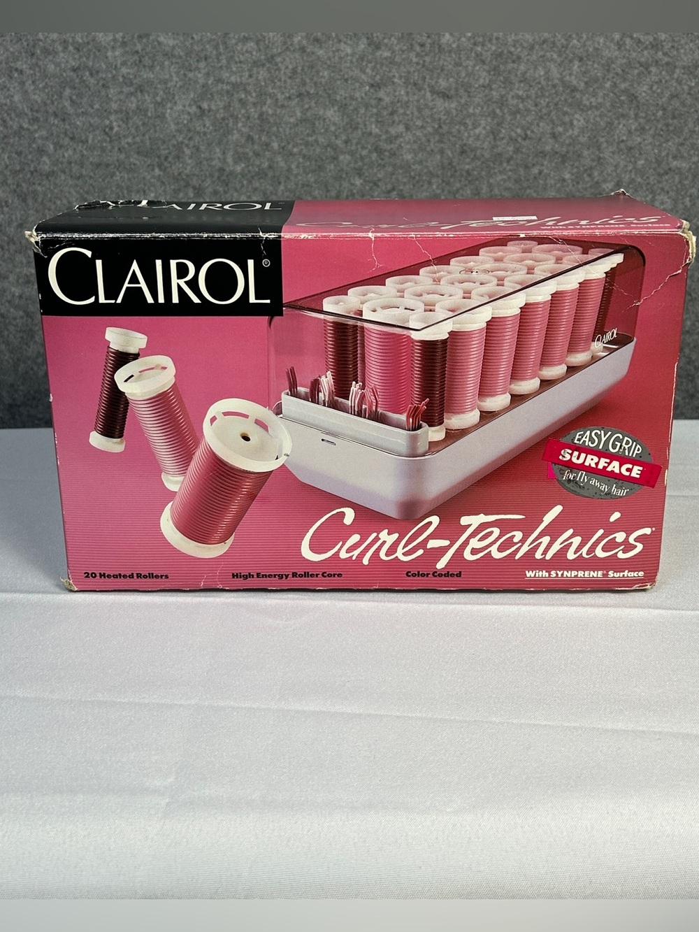 Clairol Curl-Technics Electric Rollers Pink Model R-20 Complete Working Set